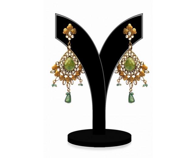 Wedding - Designer fashion Green Earrings for Women