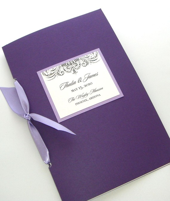 زفاف - Embellished Booklet Wedding Program - Sample - Custom Colors