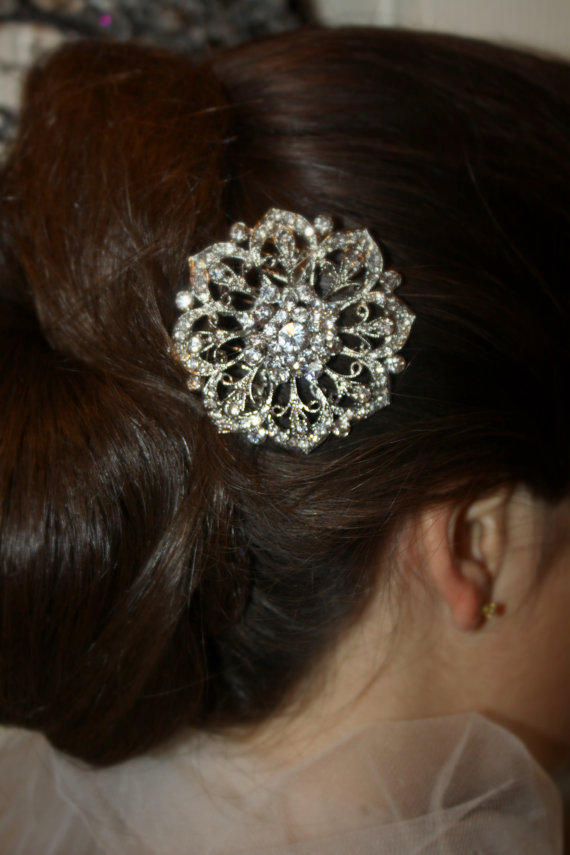 Hochzeit - Bridal Hair Comb Wedding Hair Comb- Wedding Hair Accessories-Rhinestone Bridal Comb-Crystal Wedding Comb-Bridal Headpiece