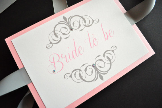 Wedding - Bride and groom chair signs with crystals, Bridal Shower Chair Sign, Chair Signs
