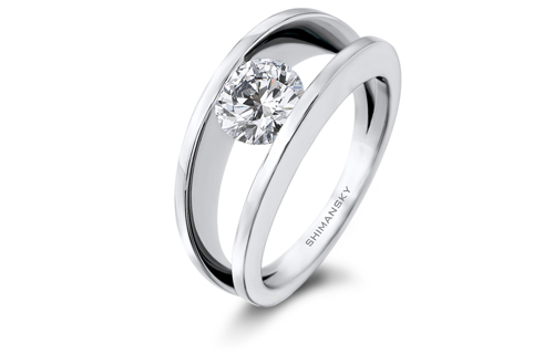 Hochzeit - Shimansky Round Brilliant Millennium Ring