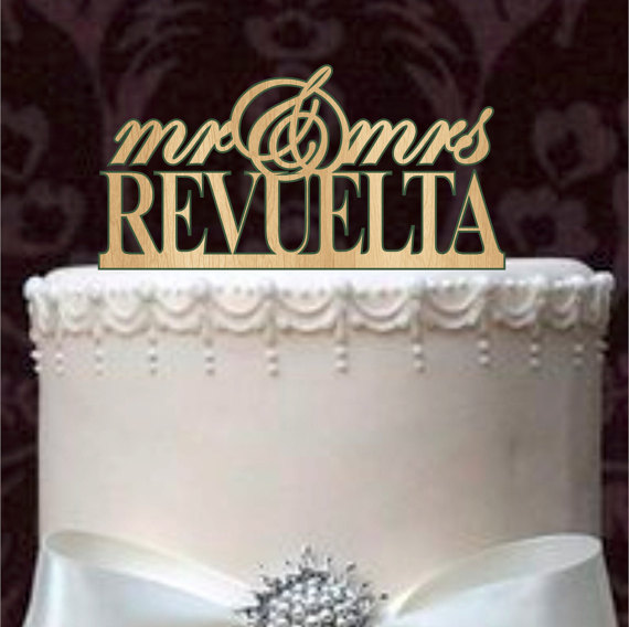 Wedding - Rustic Wedding Cake Topper, Custom Wedding Cake Topper, Monogram cake topper, Personalized cake topper, natural wood, cake decor, mr and mrs