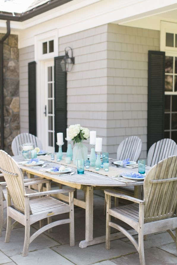 Hochzeit - A Seaglass Inspired Tablescape With Pier 1 Imports   DIY Ombre Votives
