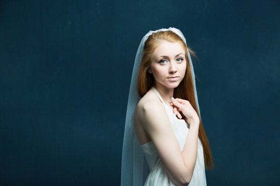 Mariage - Wedding Veil Dotted Point D' Esprit Veil Swiss Dot Veil Bridal Veil