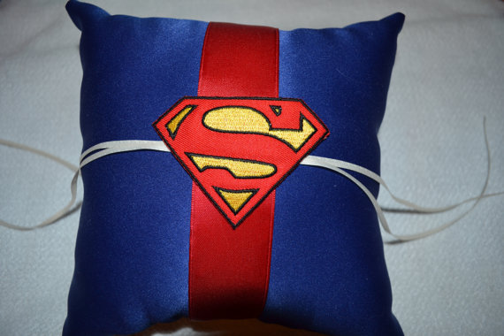 Wedding - Superman  Ring pillow