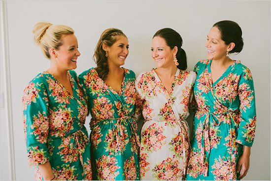 Свадьба - Teal Bridesmaids robes Kimono Crossover Robes Spa Wrap Perfect bridesmaids gift, getting ready robes, Bridal shower party wedding favors