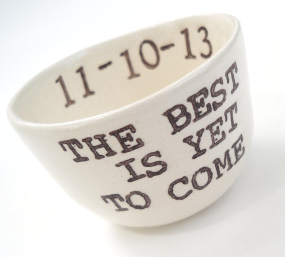 Hochzeit - CUSTOM RING DISH the best is yet to come personalized date name initials wedding gift idea engagement gift wedding ring pillow ring holder