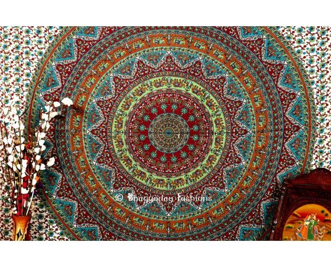 Mariage - Multicolor Handlook Tapestry in Indian Design