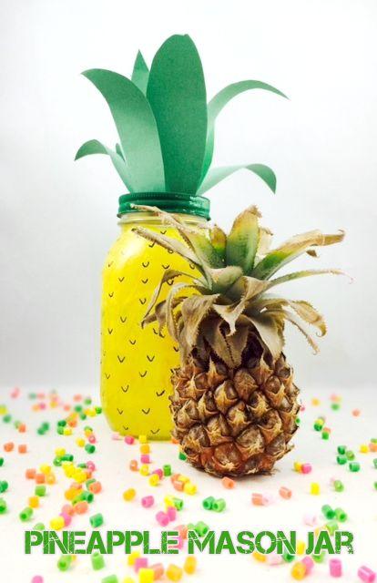 Hochzeit - Pineapple Mason Jar