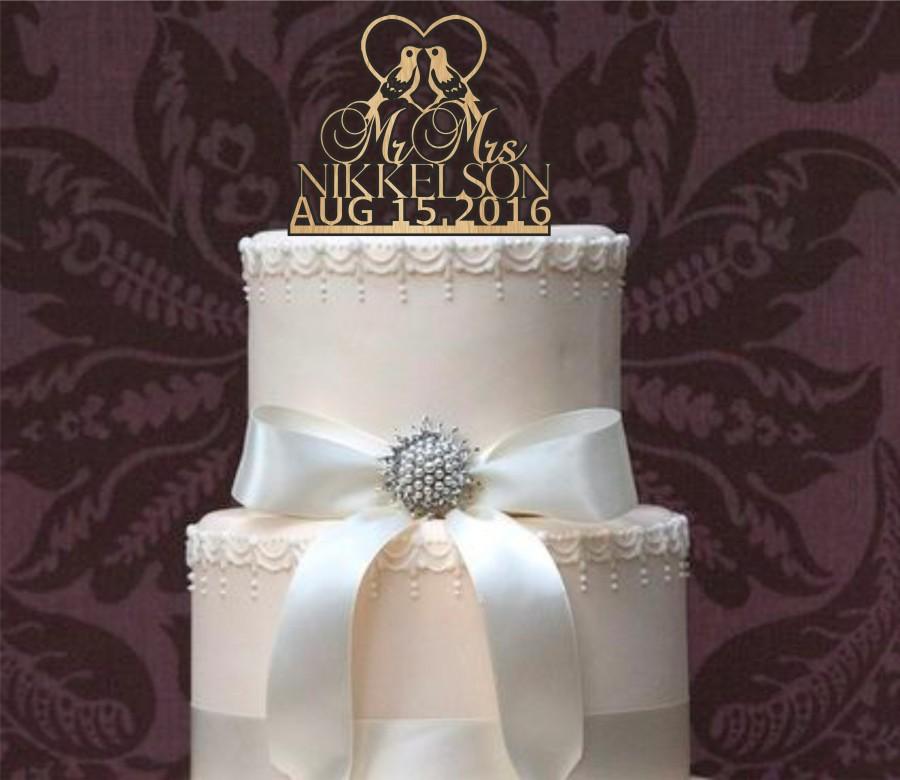 Свадьба - Rustic Wedding Cake Topper, Personalized Cake Topper, Funny wedding cake topper, silhouette wedding cake topper, custom cake topper, deer