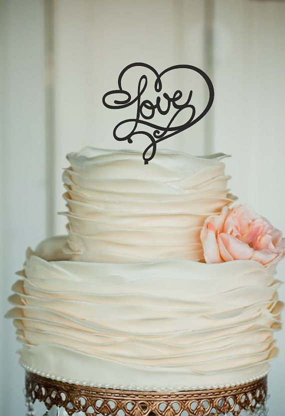 Свадьба - Wedding Cake Topper -Monogram Cake Topper - Mr and Mrs - Cake Decor - Bride and Groom -rustic wedding cake topper - silhouette cake topper