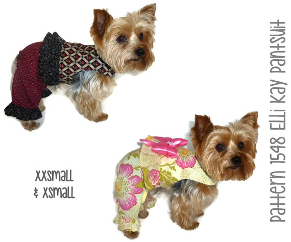 Hochzeit - Elli Kay Dog Suit Pattern 1548 * XXSmall & XSmall * Dog Clothes Sewing Pattern * Dog Onesie * Dog Pants Pattern * Dog Outfits * Dog Apparel