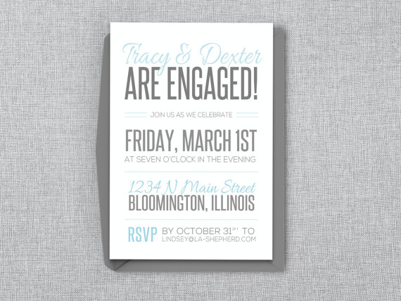 Mariage - Casual Engagement Party Invitation - Editable MS Word Template - Instant Download