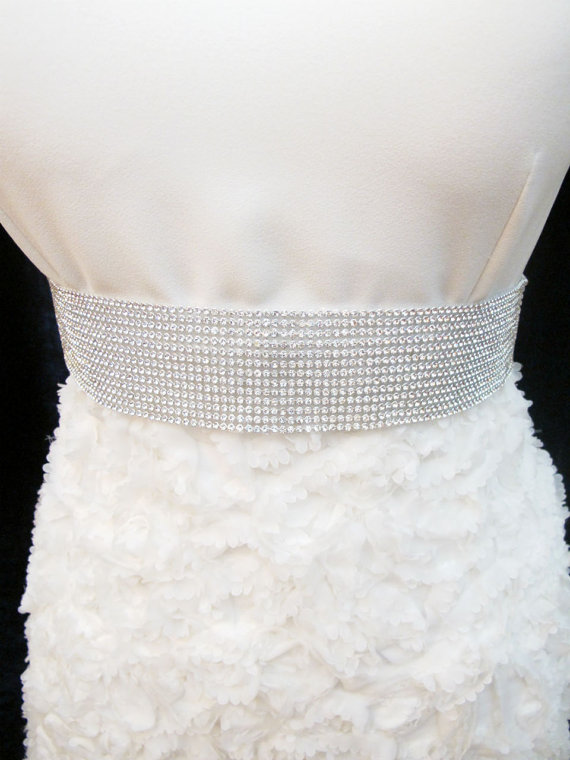 زفاف - Bridal Crystal Belts Sashes Beaded Rhinestone Wedding Sash Belt