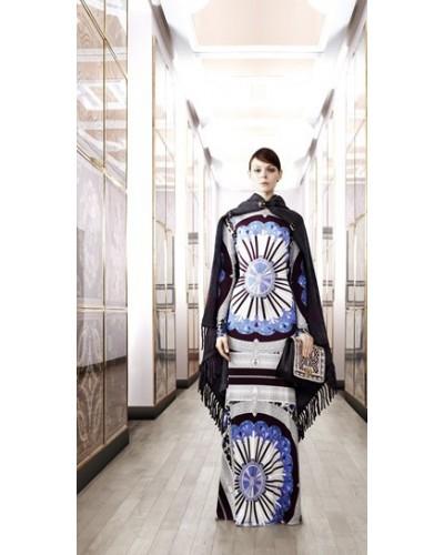 Mariage - EMILIO PUCCI Printed Silk Jersey Long Sleeves Maxi Dress