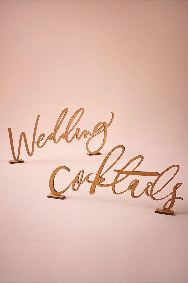 Hochzeit - Woodcut Calligraphy Sign