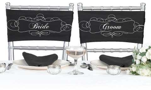 Wedding - Lillian Rose Bridesmaid and Groomsman Chair Sash