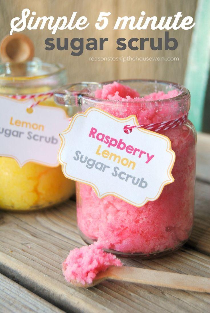 Hochzeit - Lemon And Raspberry Lemon Sugar Scrub