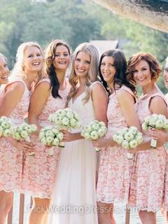 Hochzeit - Pretty Pink Bridesmaid Dresses 