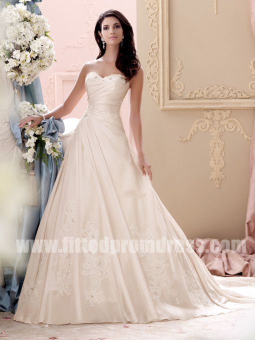 Hochzeit - David Tutera for Mon Cheri Style Apple 115233 Asymmetrical Wedding Dresses