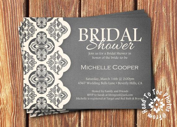 Mariage - Shabby Chic Bridal Shower Invitations