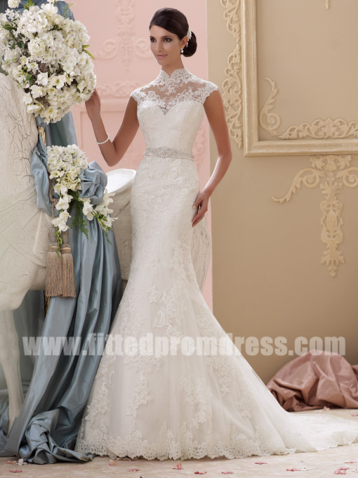Mariage - David Tutera for Mon Cheri Style Everly 115227 Modest Wedding Dresses