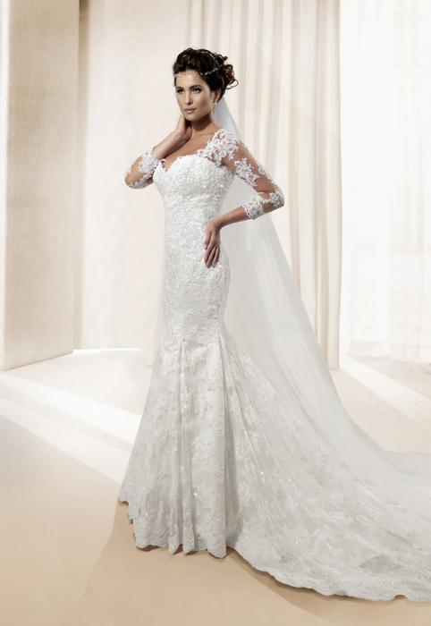 Hochzeit - 2015 Sexy Illusion Long Sleeve Mermaid Wedding Dresses Tulle Beaded Applique Lace Wedding Dress Custom Made Online with $129.24/Piece on Hjklp88's Store 