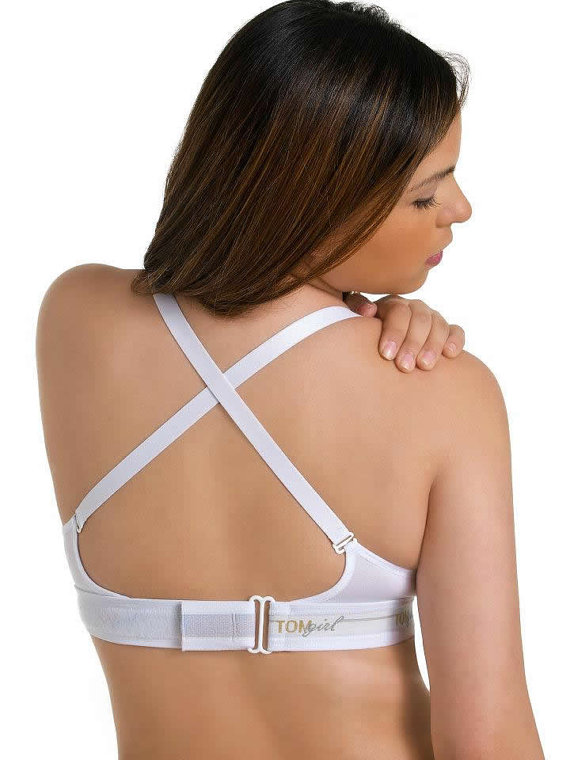 Hochzeit - 28D Wireless Push Up Bra in White with VELCRO (R) Brand Closure, Yoga Bra, Adjustable Sports Bra Provides Comfort and Support
