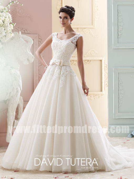 Hochzeit - David Tutera for Mon Cheri Style Marmee 215263 Organza Wedding Dresses