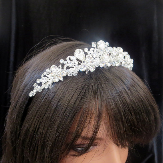 زفاف - Bridal headpiece, Bridal tiara, Wedding headband, Crystal tiara, Wedding hair accessory