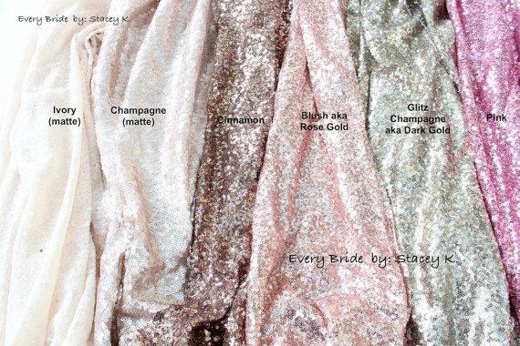 Hochzeit - SALE! Choose your Color & Size Sequin Tablecloth , Wedding table runner tablecloth, Custom chevron sequin table runner , wholesale