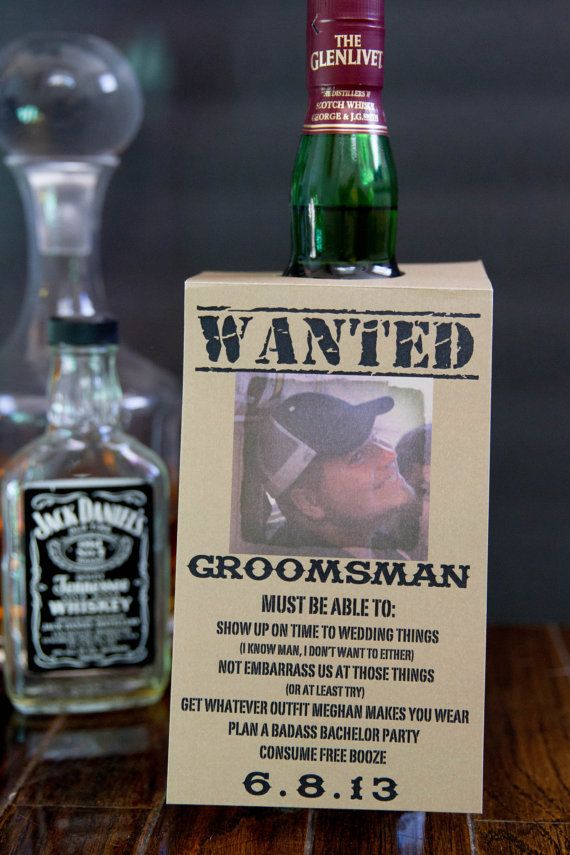 Wedding - Customizable Will You Be My Groomsman Bottle Tag