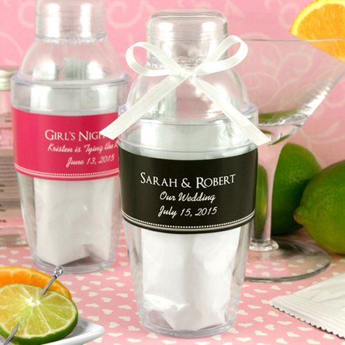 Hochzeit - Personalized Cocktail Shaker With Drink Mix
