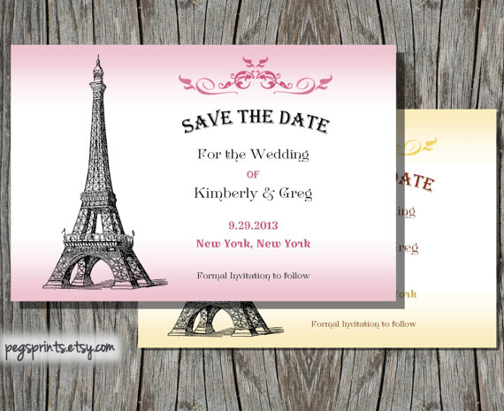 Свадьба - Paris Save the Date (Printable)