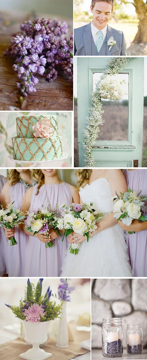Hochzeit - Summer Color Scheme: Lavender   Mint