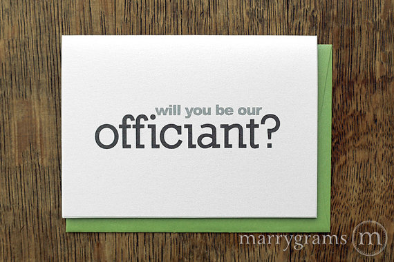 Wedding - Wedding Card to Ask Officiant - Will You Be Our Officiant Card - Simple, Fun for Friend, Priest, Deacon, Family - Way to Ask to Marry Us