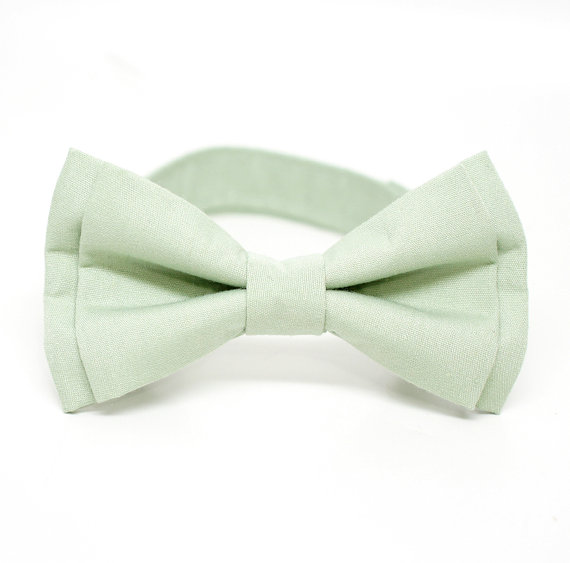 زفاف - Sage Green Bow Tie for all ages - pre tied bowtie, wedding, ring bearer, special occation, family look, photo prop