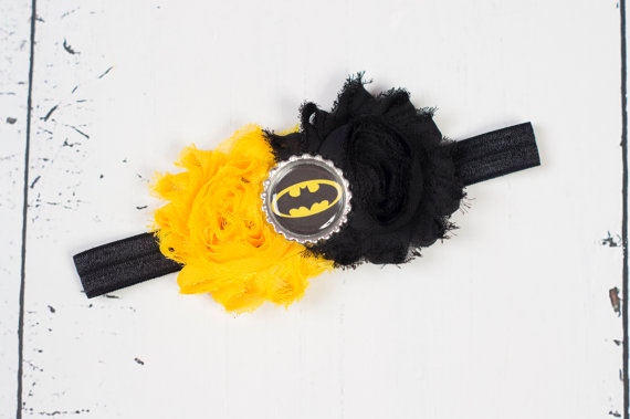 زفاف - Batman inspired Headband-Superhero Headband-DC Comic Headband-Girls Birthday Headband-Party Headband-Batman girl Halloween