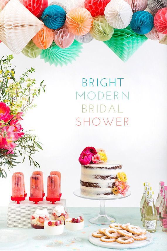 Mariage - Bright, Modern Bridal Shower Inspiration With Crate And Barr...