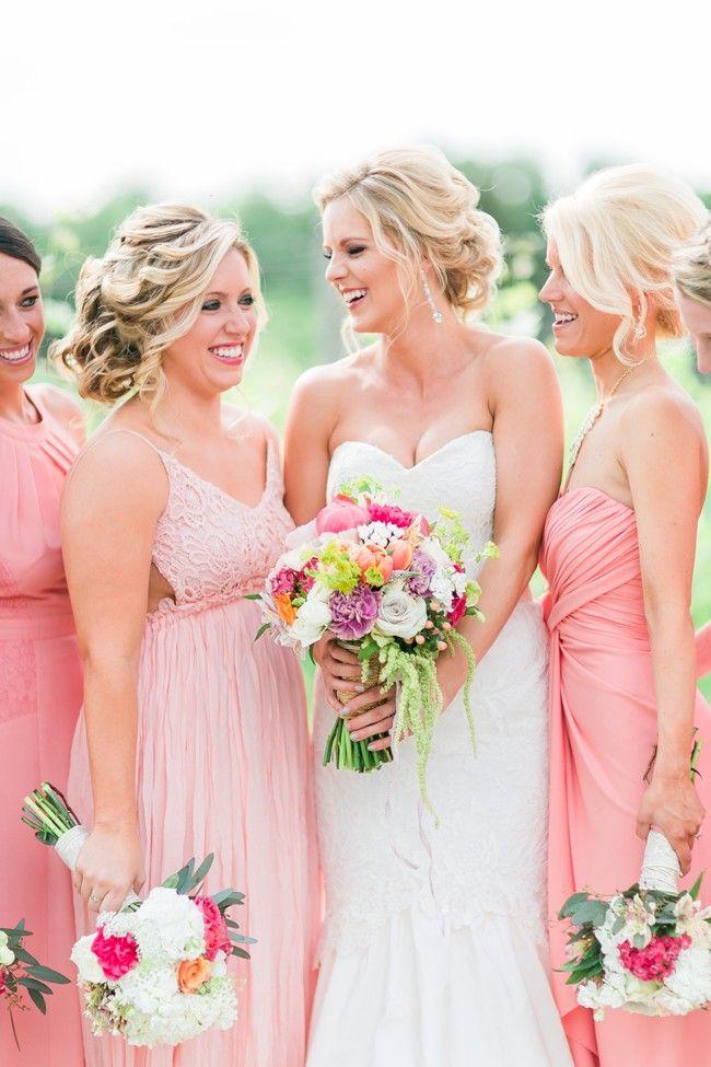 Hochzeit - Pink And Gold Country Elegant Wedding
