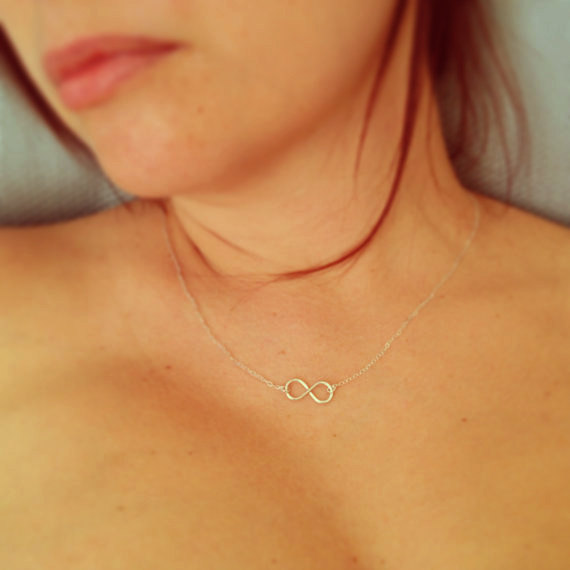 زفاف - Tiny Infinity Necklace, Best friend, 14k Gold filled Infinity necklace, Simple necklace, sisters necklace, figure eight, infinity jewelry