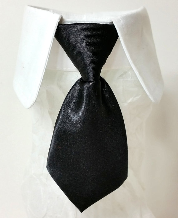 Wedding - Dog Necktie. Male Dog Neck Tie  Necktie Dog Collar  Boy Dog Collar Dog Wedding Tuxedo Black Dog Necktie Red Neck Tie .