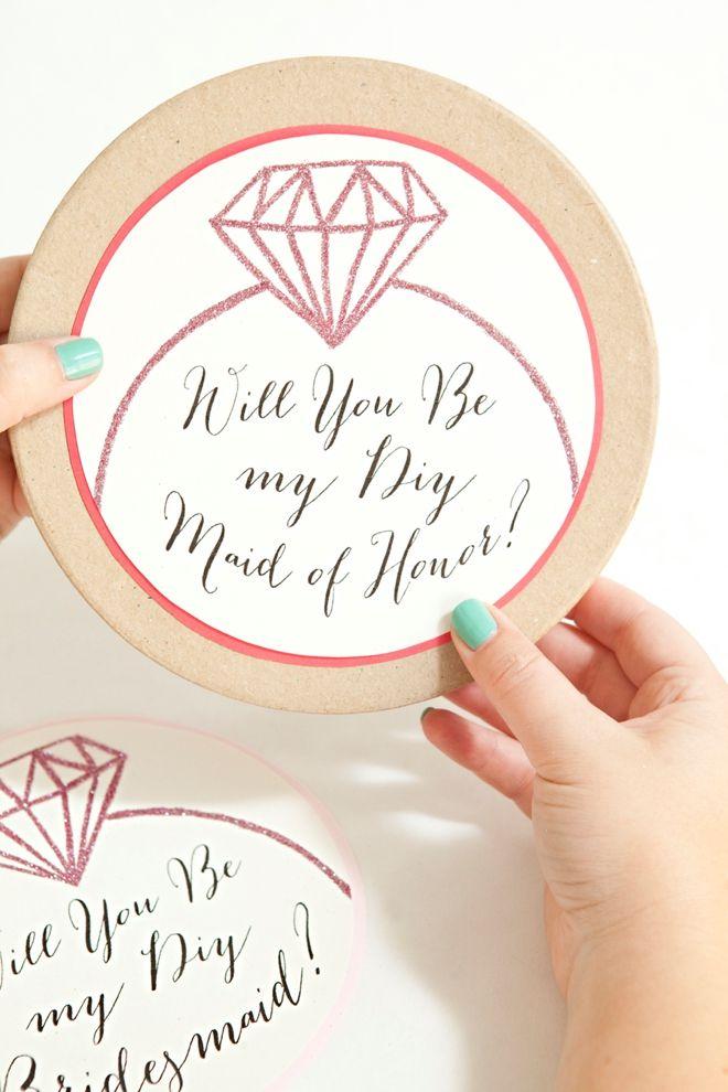 Hochzeit - Check Out This Awesome "Will You Be My DIY Bridesmaid?"...