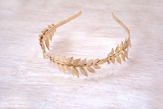 Hochzeit - Gold Leaf Headband,Leaf Headband, Laurel Headband, Boho, Gold Leaf, Bridal Headband, Grecian Headband, Gold Leaf Crown, Leaf Crown, Bride