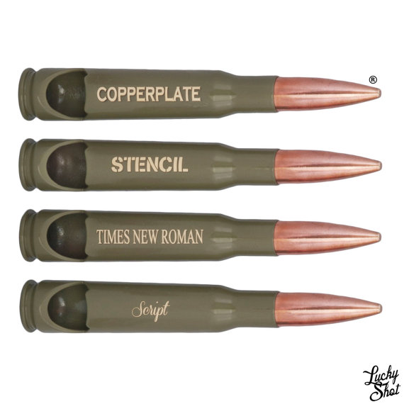 Свадьба - 9 Engraved Olive Drab Groomsmen Gifts Personalized 50 Caliber® Bullet Bottle Opener Perfect Groomsman Gift with FREE SHIPPING