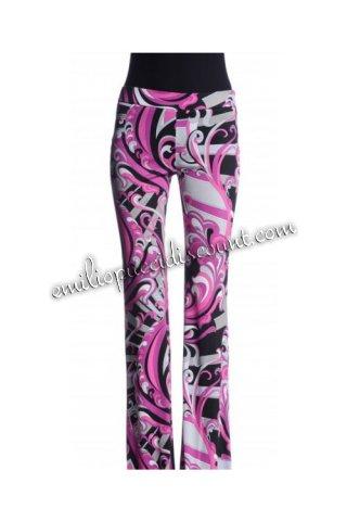 Mariage - Emilio Pucci Printed Crepe-jersey Flared Pants Pink