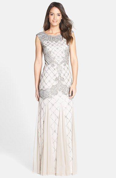 Wedding - Women's Adrianna Papell Beaded Trumpet Gown