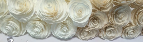 Hochzeit - Floral backdrop, Paper filter flowers in colors of your choice and assorted sizes, Wedding backdrop, Photo backdrop, Wall paper flowers