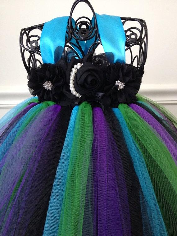 Hochzeit - Peacock Flower Girl Dress
