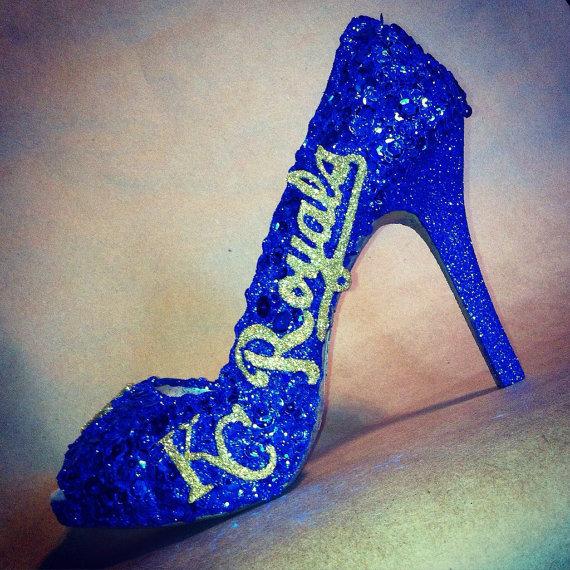 زفاف - KC Royals heels Something blue wedding shoes for the bride or bridesmaids.  Any color/style. pageant Blue heels